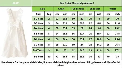 Vista 5 de ABALACOCO Vestido de princesa de algodón sin espalda transpirable sin mangas con tutú de verano para niña