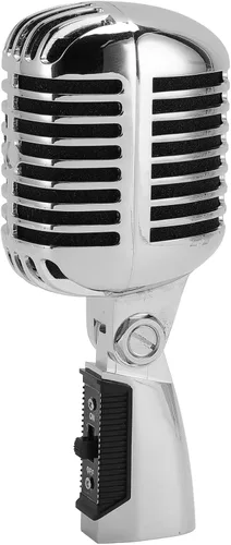 Vista 10 de banapoy Micrófono vocal clásico retro dinámico, micrófono cardioide profesional de rendimiento en vivo, micrófono antiguo de grabación vocal
