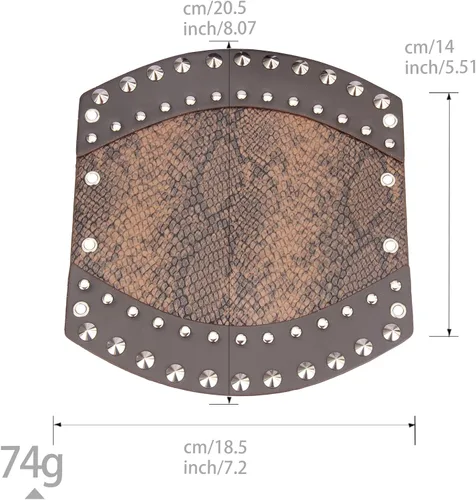 Vista 6 de Jeilwiy Pulsera de guante de cuero, brazaletes medievales, muñequera vikinga, caballero LARP, brazos vikingos, disfraz renacentista