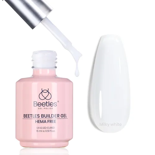 Vista 14 de Beetles - Gel constructor para uñas, 2 unidades de gel transparente 8 en 1 para ápice instantáneo, fortalecimiento y extensión, apto