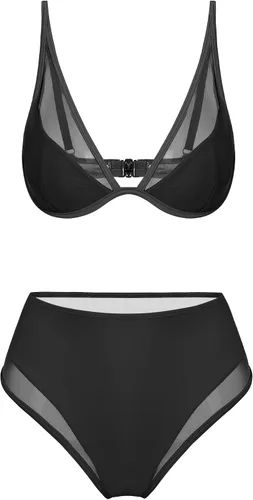 Vista 9 de ZAFUL Womens High Waisted Bikini Sets High Cut Sexy Cheeky Two Piece Bathing Suits