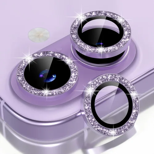 Vista 9 de Choiche Compatible para iPhone 15/iPhone 15 Plus Protector de Lente de Cámara Brillante, Vidrio Templado 9H Cubierta de Cámara Protector de Pantalla