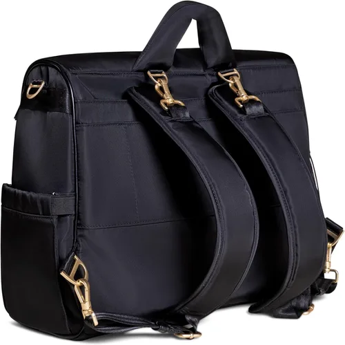 Vista 2 de JuJuBe Mochila convertible para pañales con cambiador, organizador de gran capacidad de 14 bolsillos, bolsillo aislado para botella, toallitas