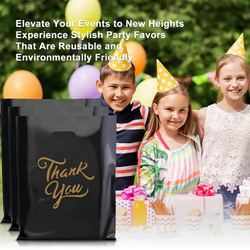 Vista 5 de Gute paquete de 100 bolsas para mercancía con texto "Thank You" - extra gruesas 2,36 mil al por mayor al por menor para venta al por menor