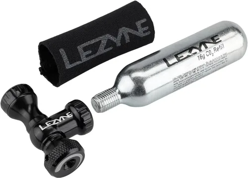 Vista 5 de LEZYNE Control Drive - Inflador de neumáticos de bicicleta de CO2, bomba de inflado de aluminio compatible con Presta & Schrader con válvula