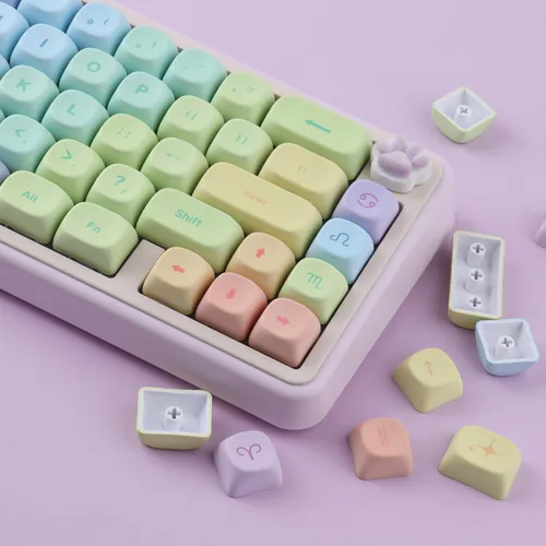 Vista 4 de Hyekit Teclas PBT, bonitas teclas Kawaii para teclados mecánicos Cherry MX 13