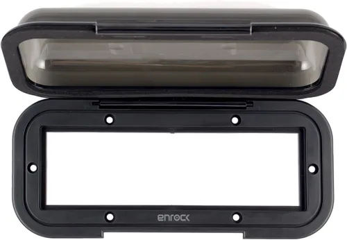 Vista 4 de Enrock Marine Universal in Dash - Cubierta protectora de radio tintada impermeable resistente al agua (base negra)