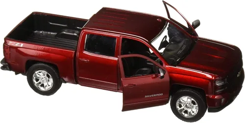 Vista 2 de Motormax 2017 1/27 Escala Chevrolet Silverado 1500 Crew Cab Pickup Truck Modelo fundido a presión