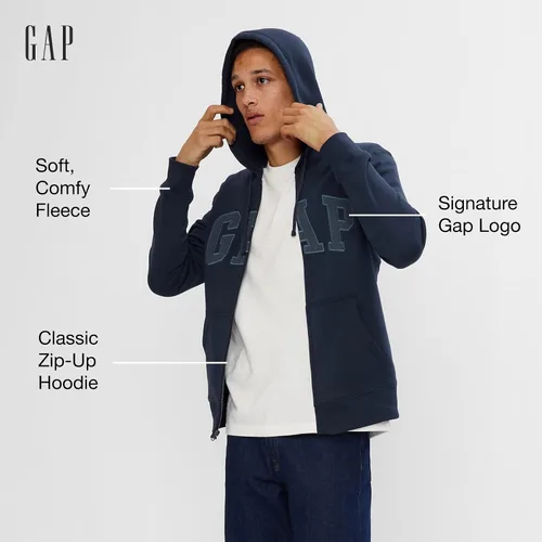 Vista 3 de GAP Sudadera con capucha y cremallera completa para hombre