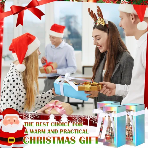 Vista 6 de Layhit - Juego de 12 vasos de cristal de Navidad, 16 onzas, vasos
