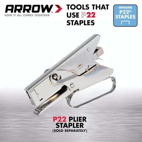 Vista 5 de Arrow Fastener # 224 5050 Paquete de grapas tipo alicates de 1/4" para grapadora P22 - Cantidad 3030