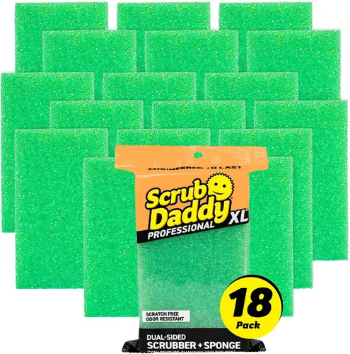Vista 9 de Esponjas de limpieza grandes de acero de Scrub Daddy - Esponja de acero inoxidable XL de Scrub Daddy para fregar platos - Almohadillas de limpieza