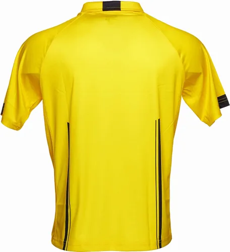 Vista 5 de Murray Sporting Goods Camiseta de árbitro de fútbol amarillo Camiseta oficial de árbitro de fútbol profesional para hombre, manga corta