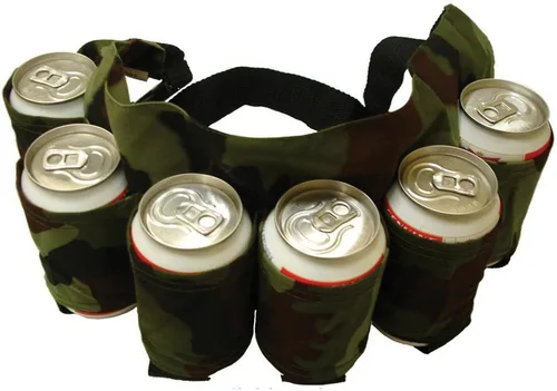 Vista 5 de BlueSunshine - Cinturón para latas de cerveza y refrescos, con capacidad para 6 latas, perfecto para fiestas, picnics, camping, senderismo y regalo