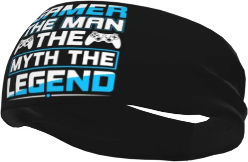 Vista 3 de Gamer The Man The Myth The Legend Headband for Men Women Sports Sweatband for Fitness Exercise Moisture Wicking Running Yoga Hairbands