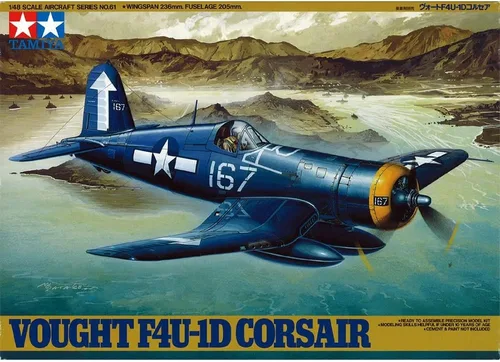 Vista 2 de Tamiya 61061 1/48 Vought F4U-1D Corsair Kit de avión modelo de plástico