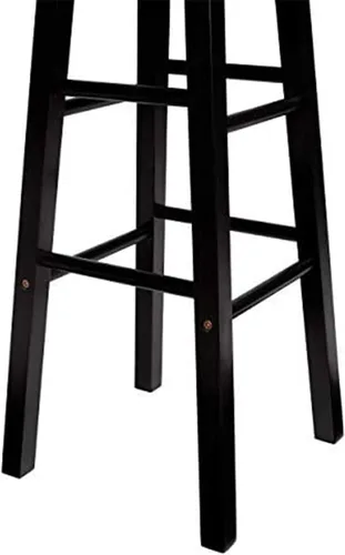 Vista 8 de PJ Wood Taburetes de cocina de asiento redondo clásico de 24 pulgadas de alto para hogares, espacios de comedor y bares con asientos sin espalda