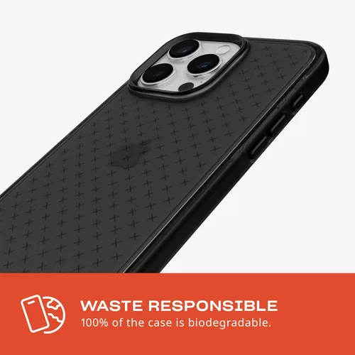 Vista 6 de Tech21 Evo Check - Funda para iPhone 15 Pro Max, protección contra impactos, color ahumado/negro