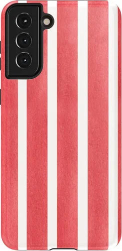 Vista 17 de Casely Funda para Galaxy S21 Here Comes The Sun Colorblock Sunset Diseño protector delgado esencial de doble capa Aquí viene el sol