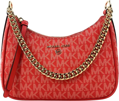 Vista 2 de Jet Set Charm - Bolso de hombro con logotipo pequeño, Sangría