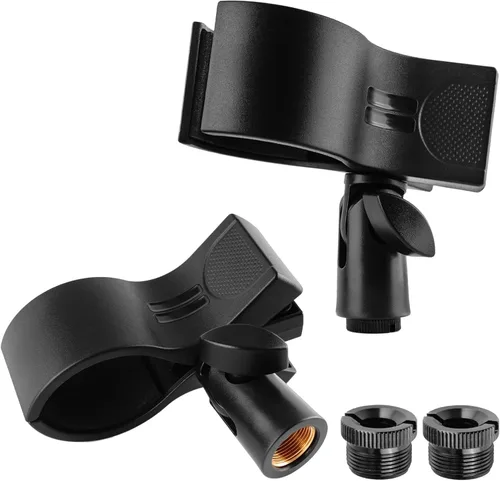 Vista 8 de Soporte para micrófono, clip accesorio grande para soportes, compatible con la mayoría de micrófonos condensadores y inalámbricos con un rango