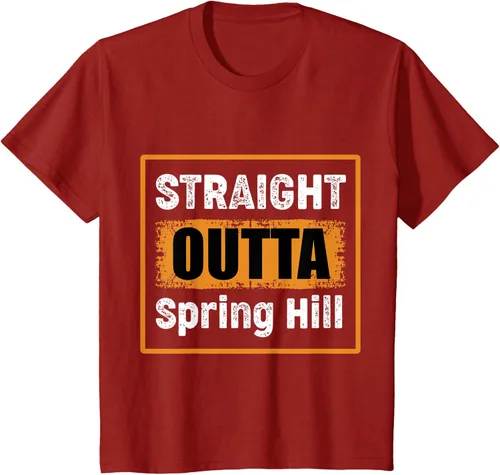 Vista 16 de Straight Outta Spring Hill Tennessee USA - Camiseta de humor vintage, Negro