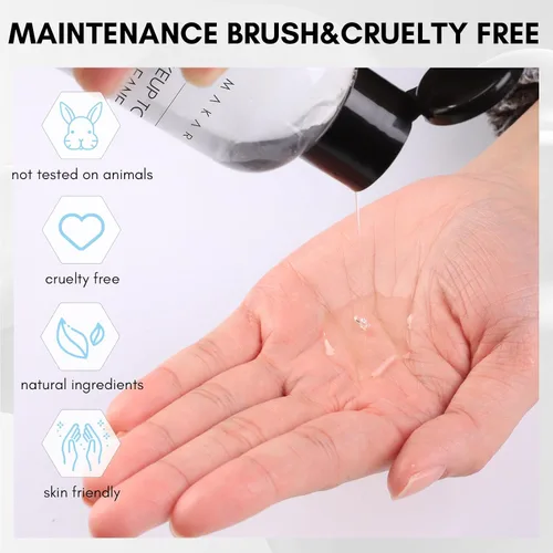 Vista 5 de Makartt Limpiador de brochas de maquillaje: solución de limpieza profunda para cepillos de uñas, esponjas y soplos de polvo, fórmula hipoalergénica