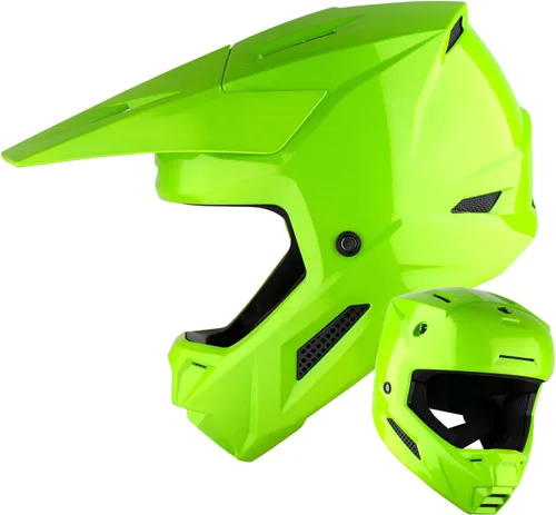 Vista 15 de 1Storm - Casco de motocross para jóvenes, ATV, BMX, MX, motocicleta todoterreno, kart, adolescente, blanco brillante Blanco brillante juvenil
