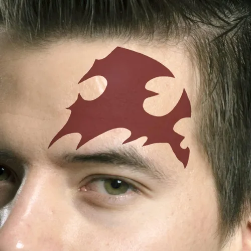 Vista 5 de VZQI Tatuajes temporales de demonio para cosplay y fiesta de Halloween