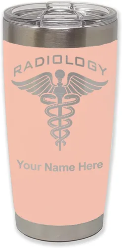 Vista 33 de LaserGram Vaso personalizado de 20 onzas, radiología (negro) Regalo grabado para radiólogos, acero inoxidable aislado al vacío, grabado con láser