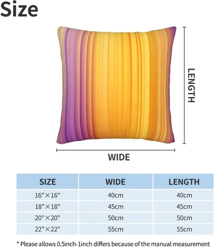 Vista 9 de Pack of 2 Short Plush Throw Pillow Covers 16 X 16 Inch, Retro Yellow Purple Stripes Couch Throw Pillow Covers Cozy Pillowcases, Couch Pillow Covers