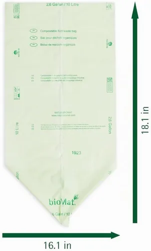 Vista 3 de bioMat Bolsas compostables de desechos de alimentos de 2.6 galones, 125
