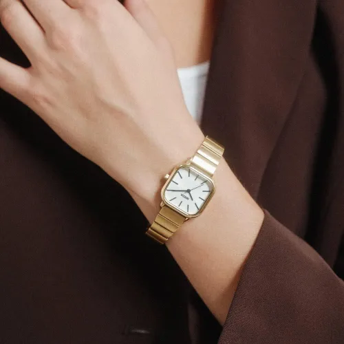 Vista 8 de Breda Esther 1735 - Reloj de pulsera cuadrado con pulsera de acero inoxidable 1024in Esther