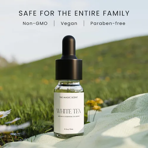 Vista 2 de The Magic Scent Aceite difusor de té blanco – Aromas de lujo para hotel y hogar – Difusor de aromas de aceite para el hogar diseñado para su uso