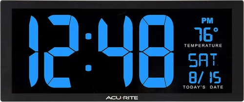 Vista 10 de AcuRite 75114M Reloj digital LED de 10 pulgadas con atenuación automática de brillo, blanco