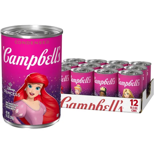 Vista 11 de Campbell's Sopa condensada para niños, pasta de Disney Princess Cool Shapes con pollo en caldo de pollo, lata de 10.5 onzas (paquete de 4)