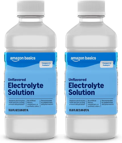 Vista 10 de Amazon Basic Care Solución de electrolitos Advantage Care con prebióticos PreVital, sabor a frambuesa azul, diseñada para ayudar a prevenir