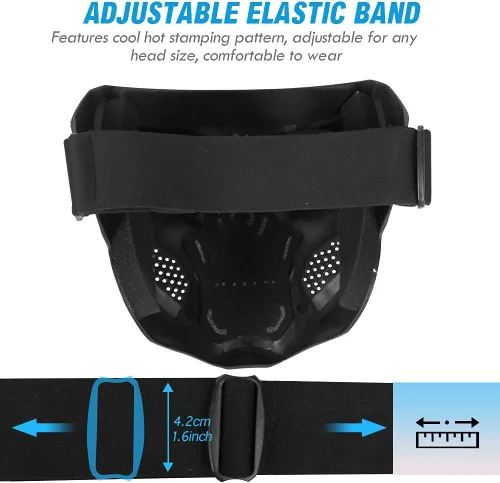 Vista 5 de Outamateur Máscara de calavera para montar en carretera, gafas de moto UV