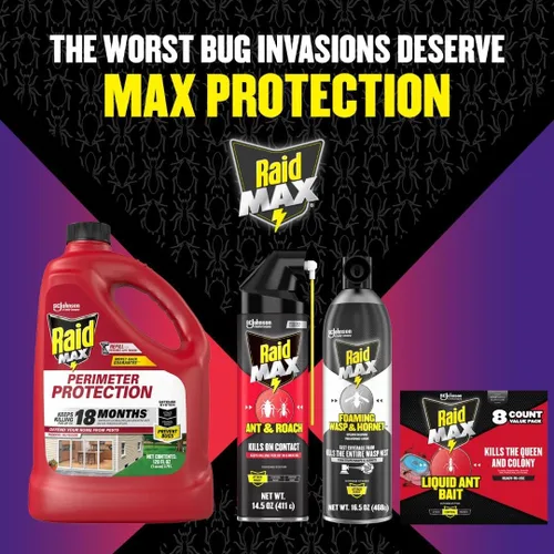 Vista 8 de Recarga de protección perimetral Raid MAX, hasta 18 meses de protección, uso en interiores y exteriores, 1 galón (3.78 l)