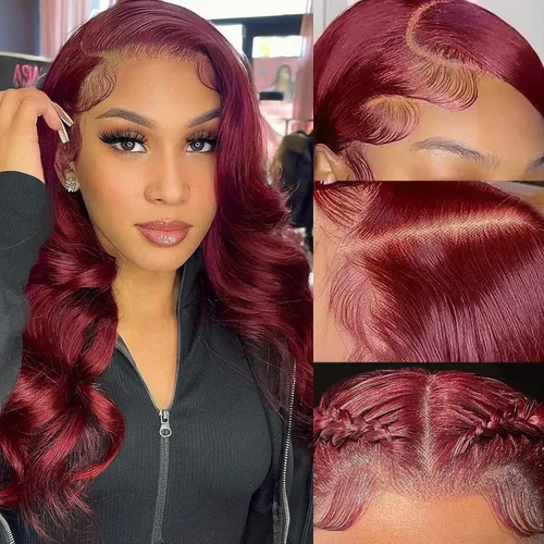 Vista 42 de Aaliweya Pelucas de cabello humano ondulado con cierre de encaje suizo real HD de 5 x 5 para mujer, densidad 15A, 200%, sin pegamento, con cordón