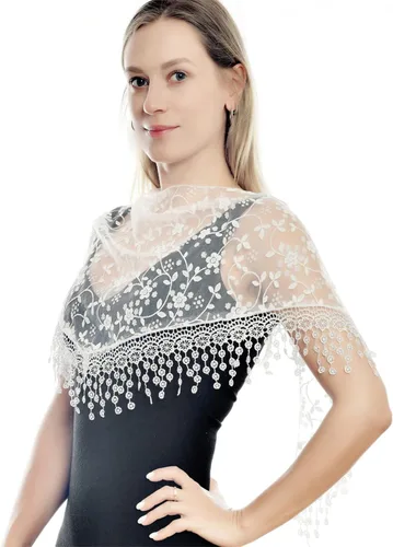 Vista 6 de Malixeyunna Triángulo Mantilla velo de encaje bufanda de tul que cubre el velo de la iglesia para las damas de honor de la boda de la misa