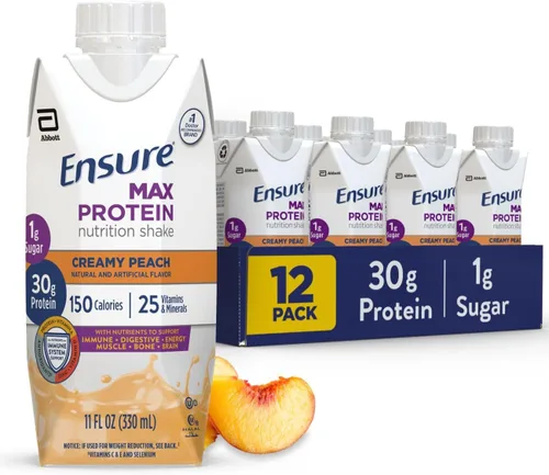 Vista 10 de Ensure Max Protein - Batido de proteína sabor a pastel de cumpleaños Listo para beber 30 gramos de proteína para la salud muscular 1 gramo