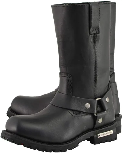 Vista 7 de Milwaukee Leather MBM131 - Botas de arnés clásicas de punta cuadrada para hombre de 11 pulgadas