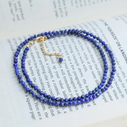 Vista 33 de Gempires - Collar de cuentas de piedras naturales hechas a mano, joyería de cristal hipoalergénica de 20 pulgadas, chapado en oro, joyería de moda