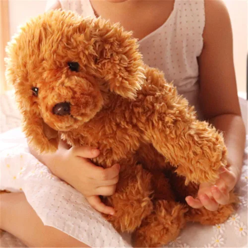 Vista 3 de JIANEEXSQ Labradoodle - Animal de peluche, modelo de animal de perro esponjoso, decoración de regalo de cumpleaños (Labradoodle)