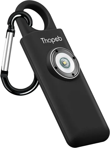 Vista 12 de La alarma de seguridad personal original para mujeres por mujeres, sonido de sirena fuerte, luz LED estroboscópica SOS, ten seguridad con la alarma