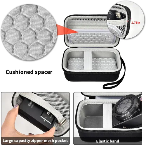 Vista 4 de Comecase Funda de Transporte para Cámara Digital Compatible con CAMKORY/para VAHOIALD/para Canon PowerShot G7X/para Kodak Pixpro/para Sony DSCW800