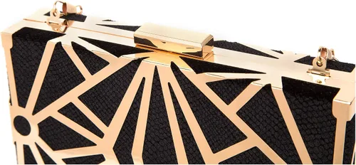 Vista 5 de CARIEDO Bolso de noche para mujer elegante bolso de mano de terciopelo exquisito metal hueco bolsos de graduación boda fiesta