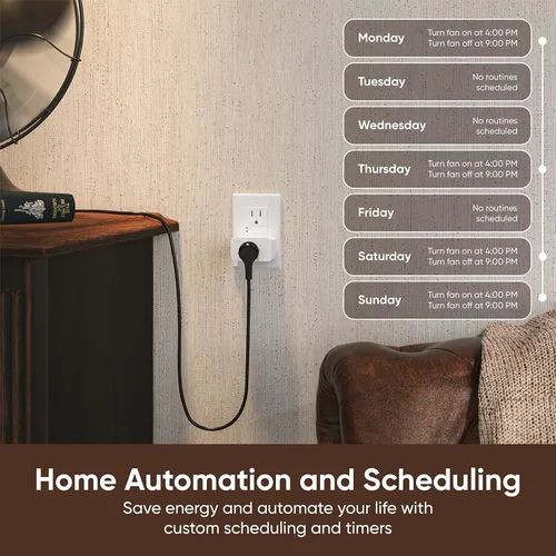 Vista 8 de Enchufe inteligente de Wyze Lifestyle, enchufe de salida Wi-Fi para hogar inteligente de 2.4GHz compatible con Alexa, Asistente de Google, IFTTT, 15