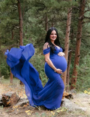 Vista 5 de Vestido de gasa de maternidad con hombros descubiertos para accesorios de fotos, vestido largo de fotografía para sesión de fotos